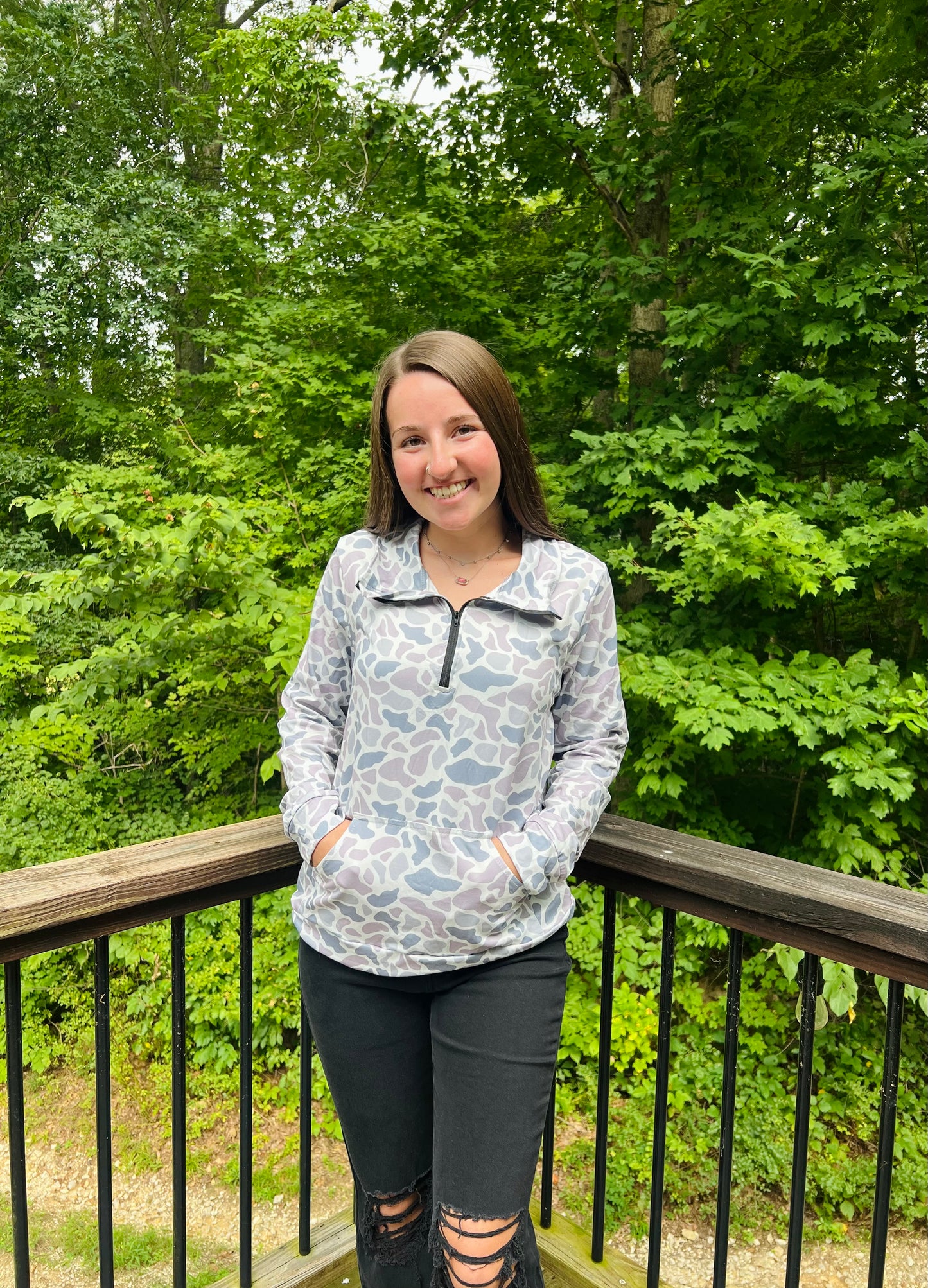 Duck Camo Women's Quarter Zip