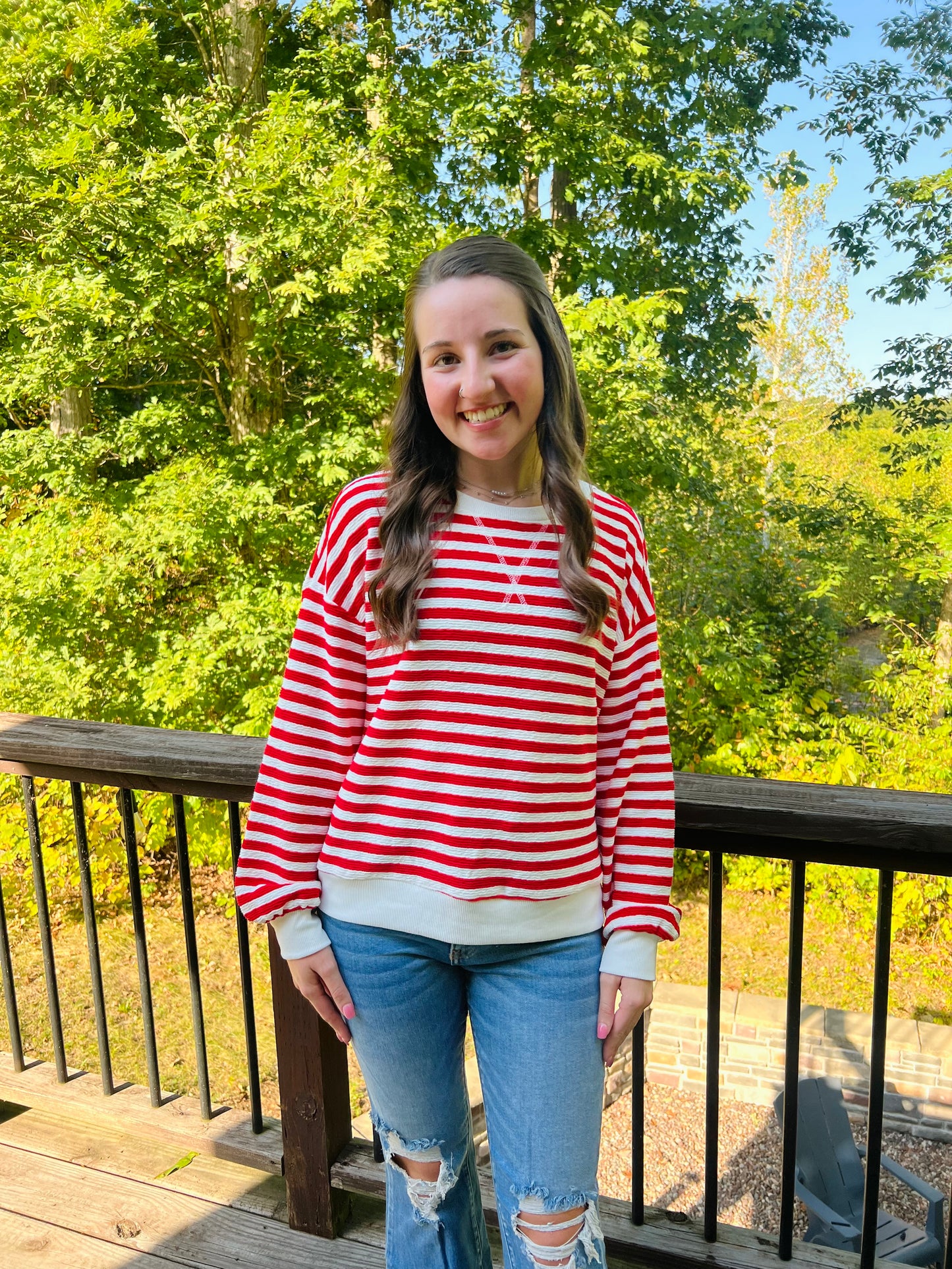 Bold In Red Pullover