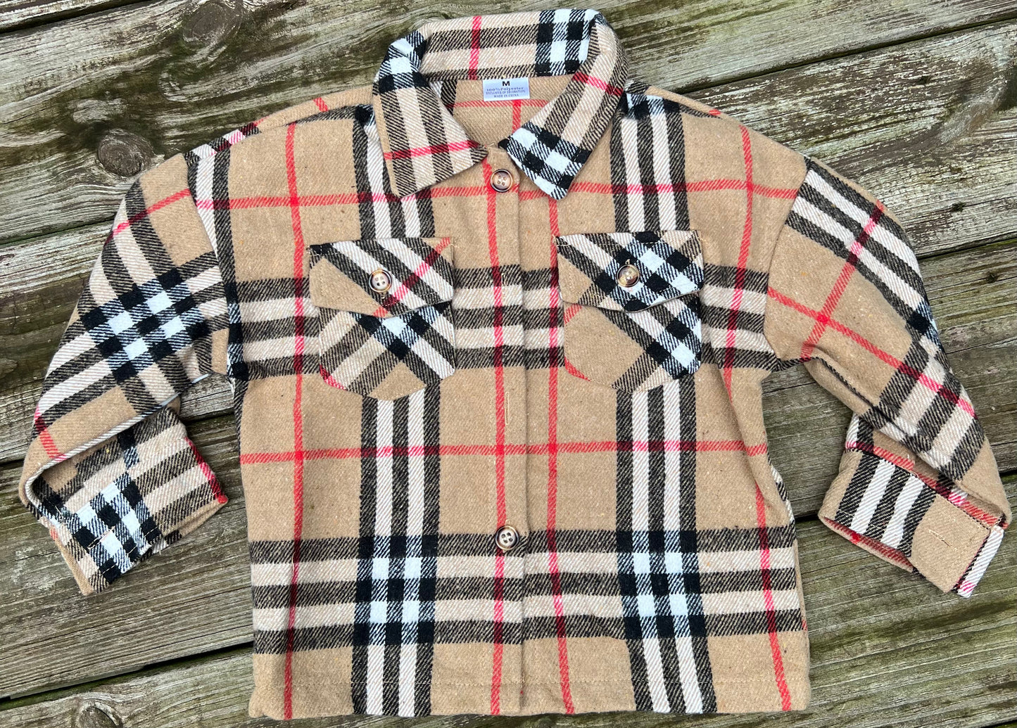 Tan Plaid Shacket