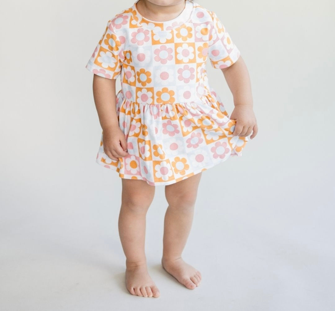 Checks & Flowers Peplum Set