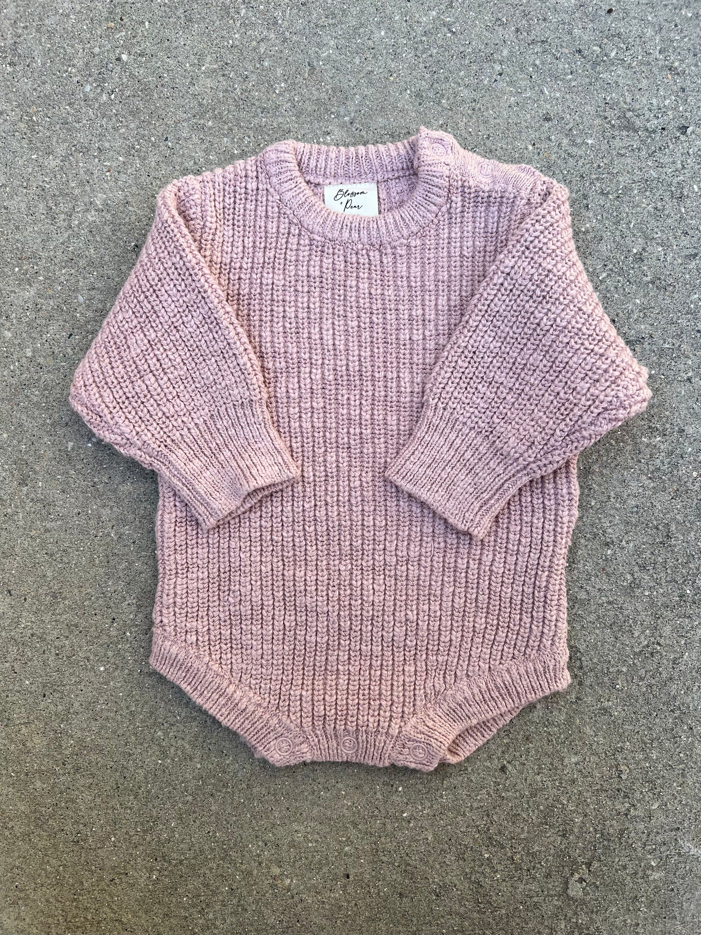 Chunky Knit Romper - Lilac