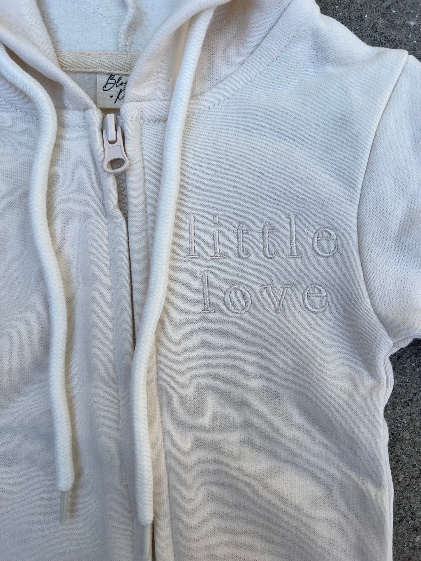 'Little Love' Hoodie Jumpsuit - Sand