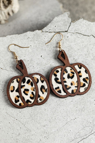 Leopard Pumpkin Earrings