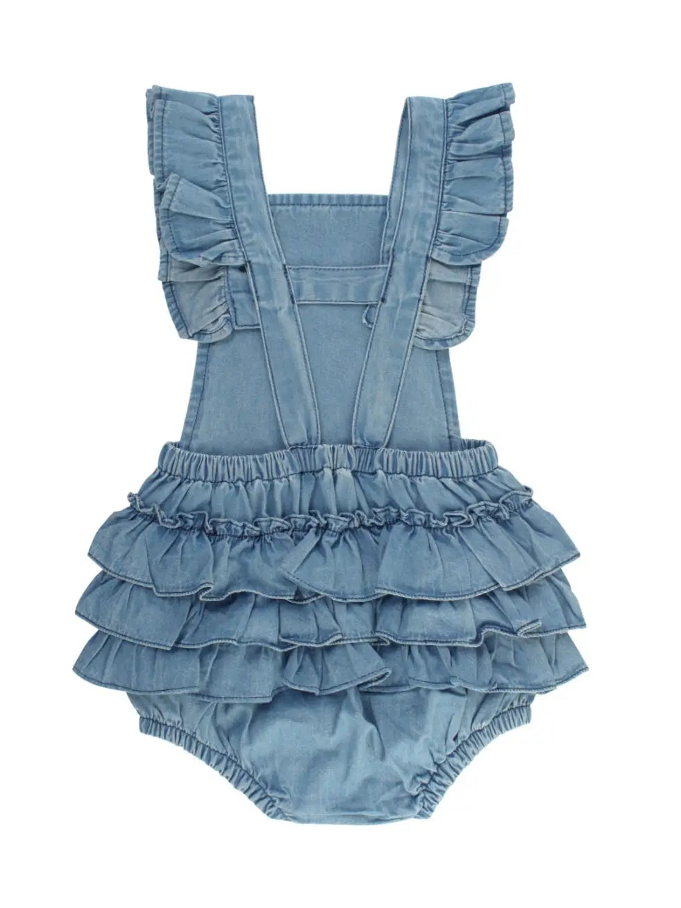 Baby Girl Denim Overall Romper