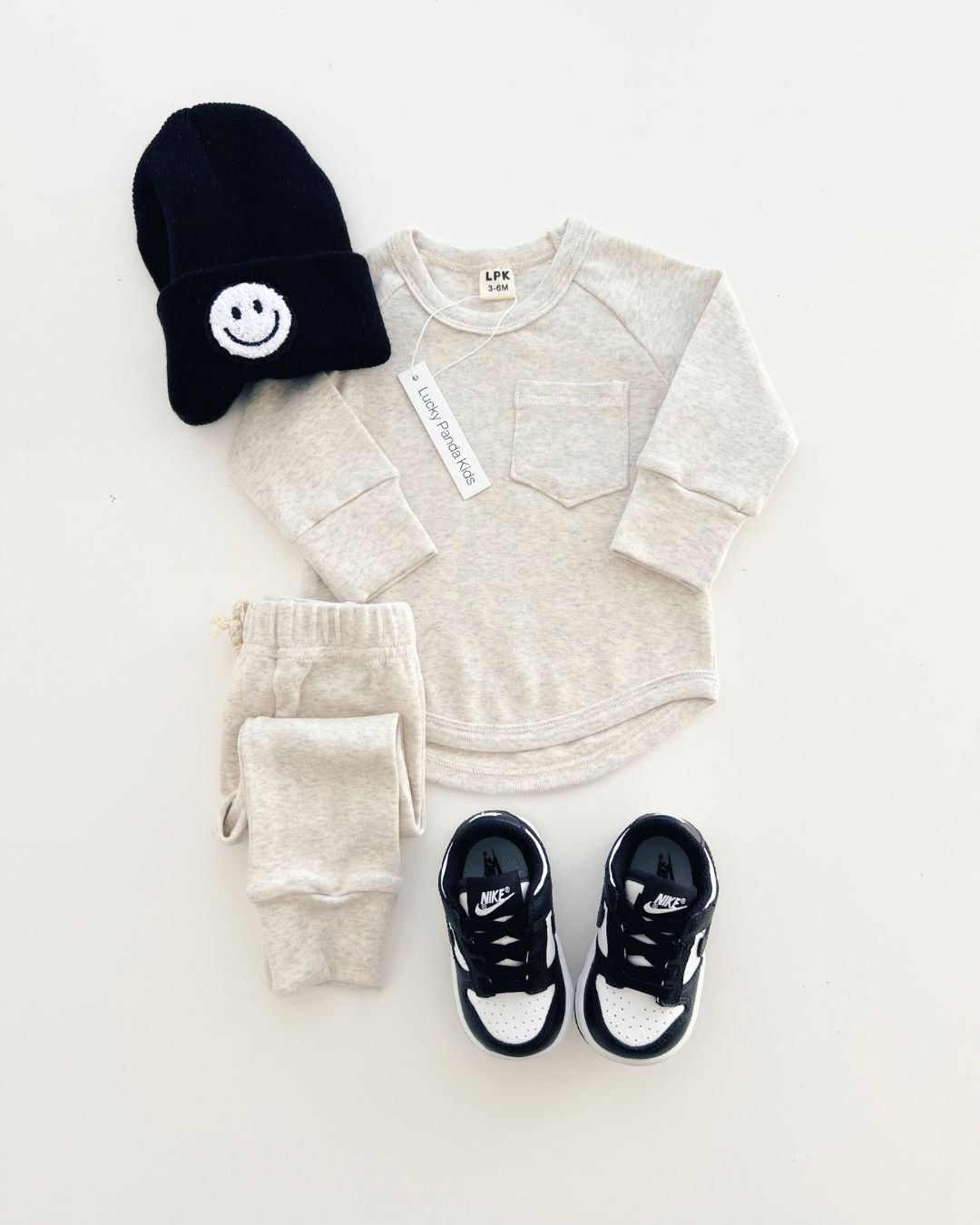 Oatmeal Two Piece Boy Lounge Set