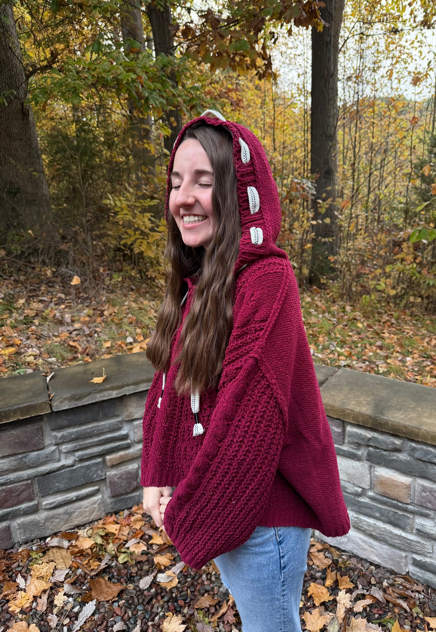The Cozy Cabin Sweater - Cabernet
