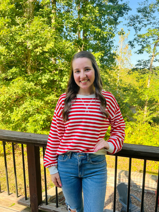 Bold In Red Pullover