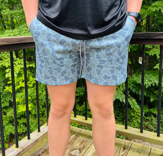 Men's Fleece Shorts - Frog Skin Camo