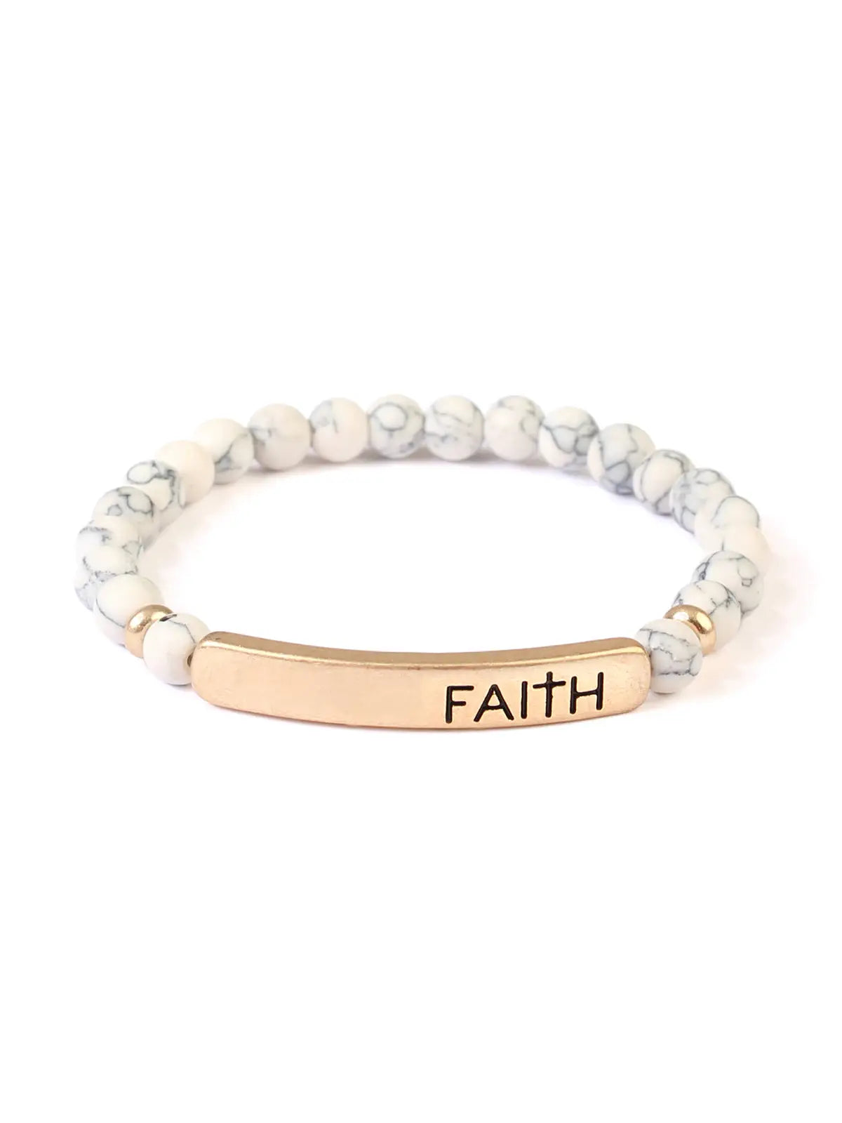 “Faith” Natural Stone Bracelet