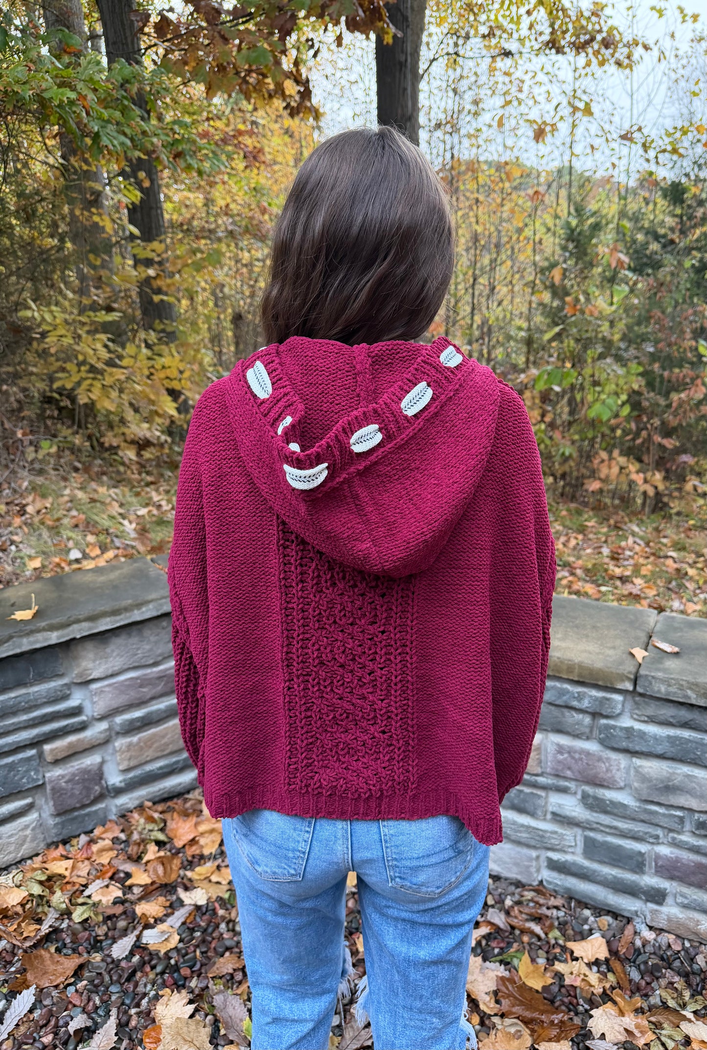 The Cozy Cabin Sweater - Cabernet
