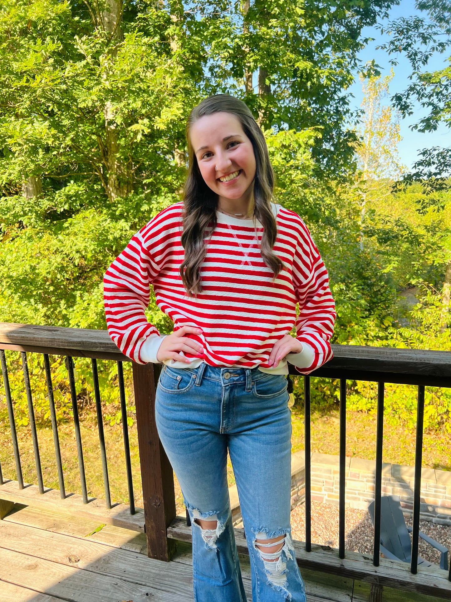 Bold In Red Pullover