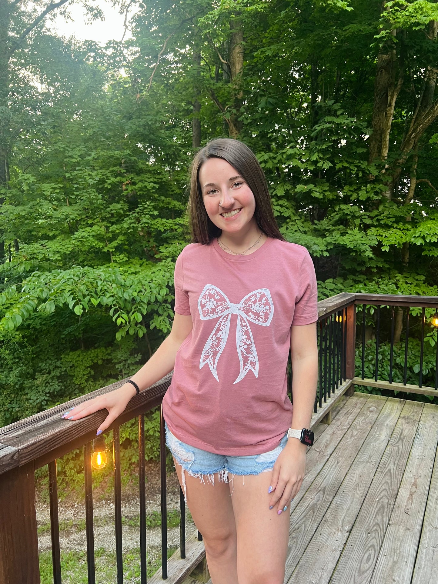 Lace Coquette Graphic Tee