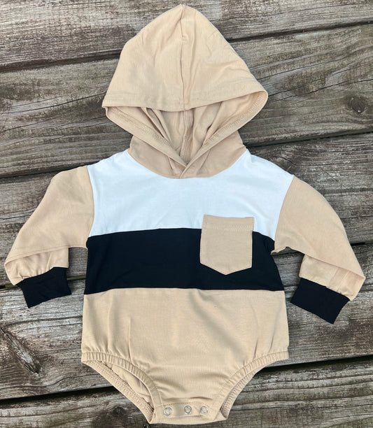 Colorblock Hooded Onesie