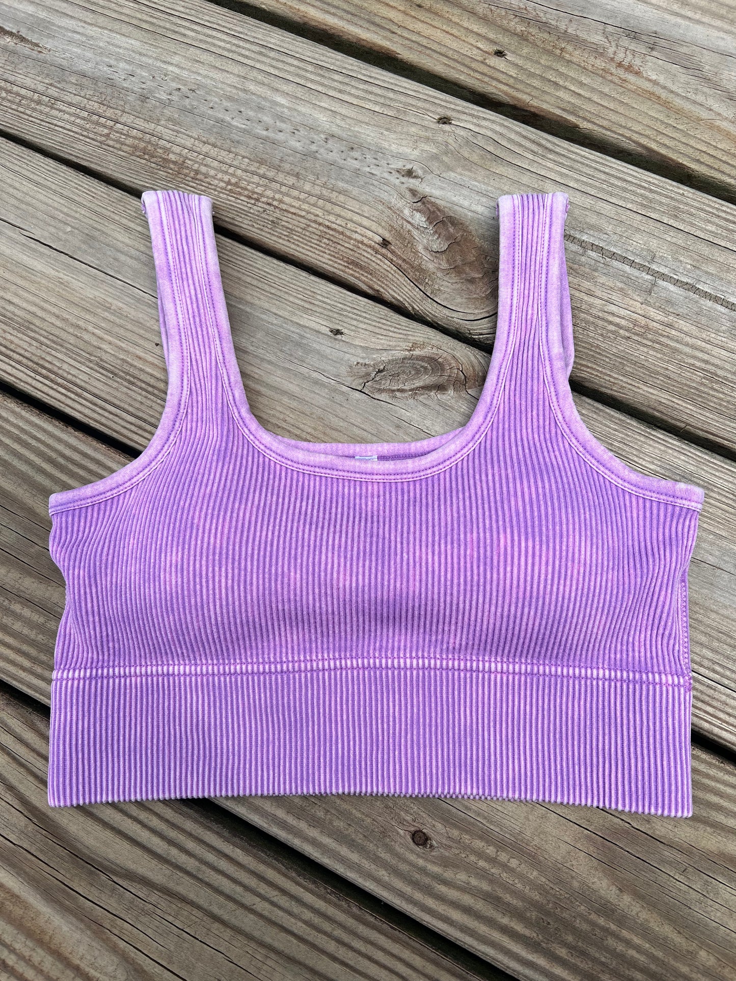 Acid Washed Padded Bralette
