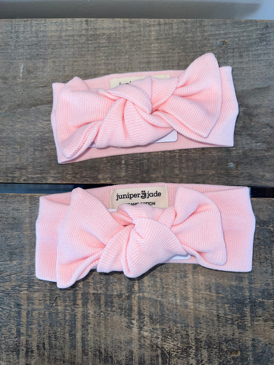 Organic Pink Baby Headbands