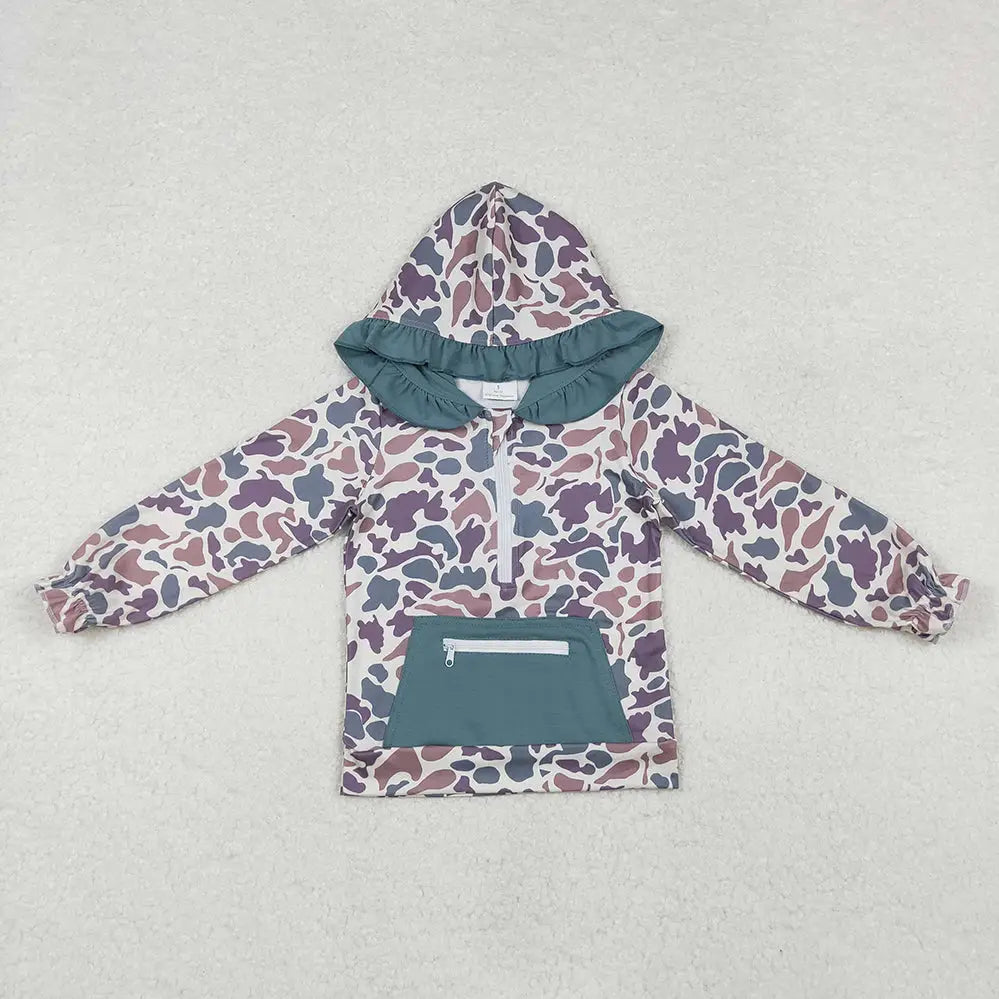 Ruffled Duck Camo Girl's Hoodie
