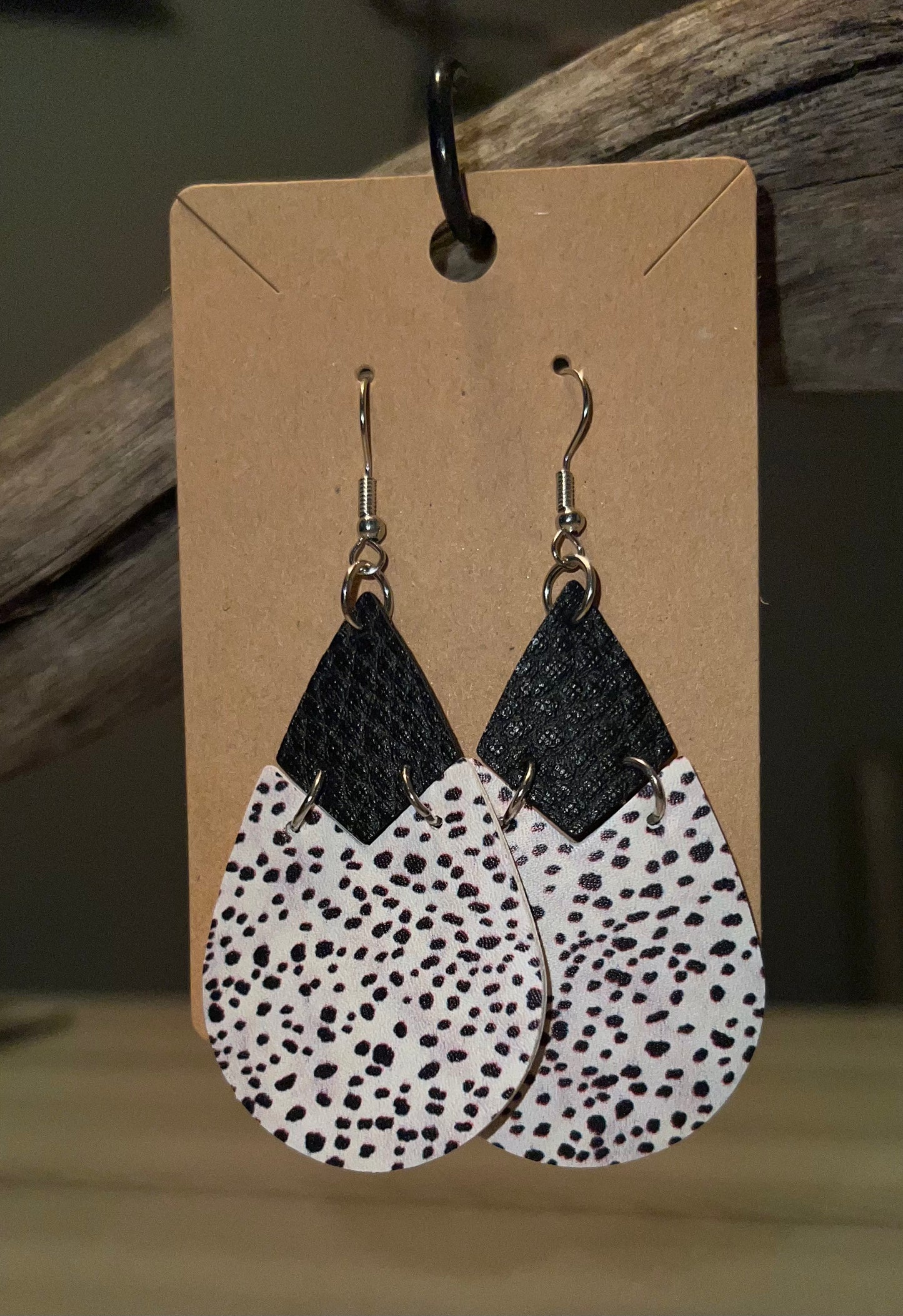 Dalmatian Print Layered Earrings